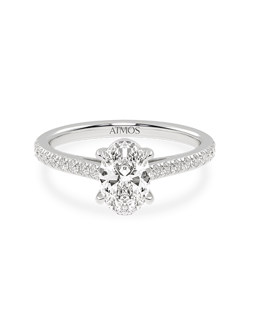 Atmos Signature Ellipse Ring white gold