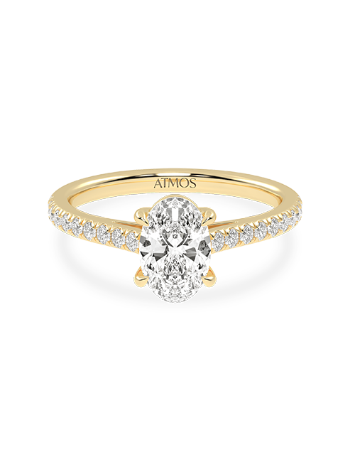 Atmos Signature Ellipse Ring yellow gold
