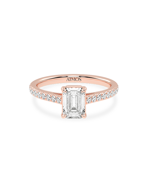 Atmos Signature Emerald Ring rose gold