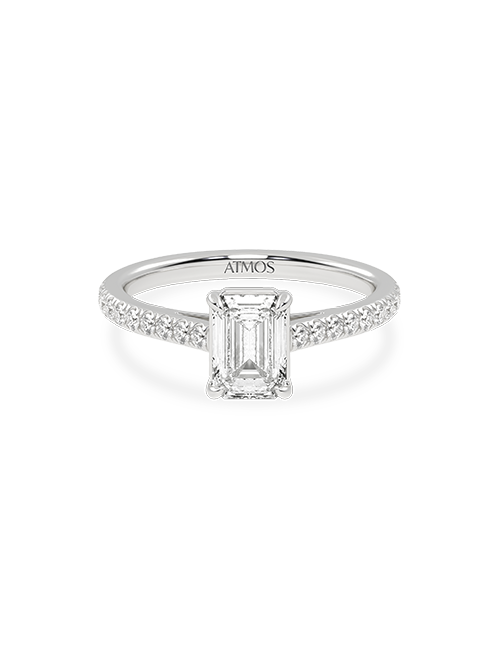 Atmos Signature Emerald Ring white gold