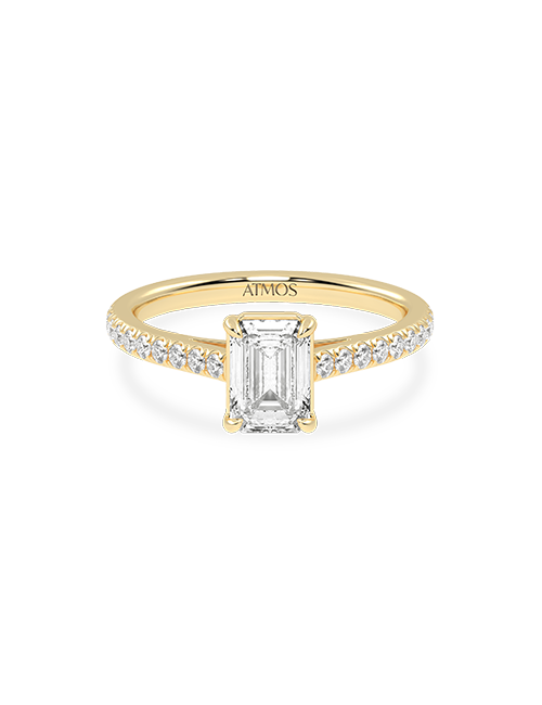 Atmos Signature Emerald Ring yellow gold