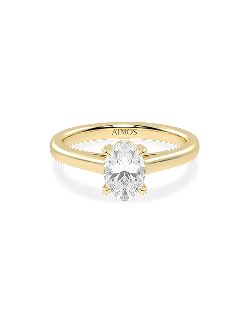 Atmos Iconic Ellipse Ring yellow gold