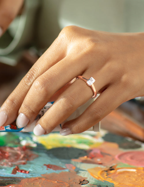 Atmos Iconic Radiant Ring rose gold hover