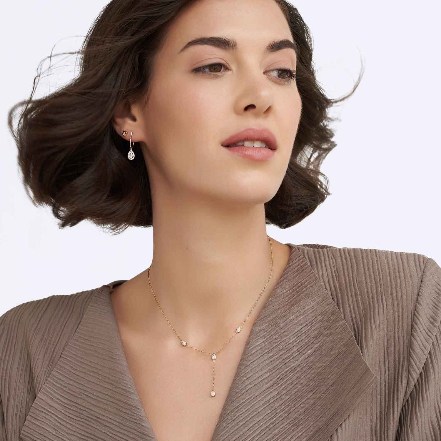 Dewdrop Stationed Y Necklace