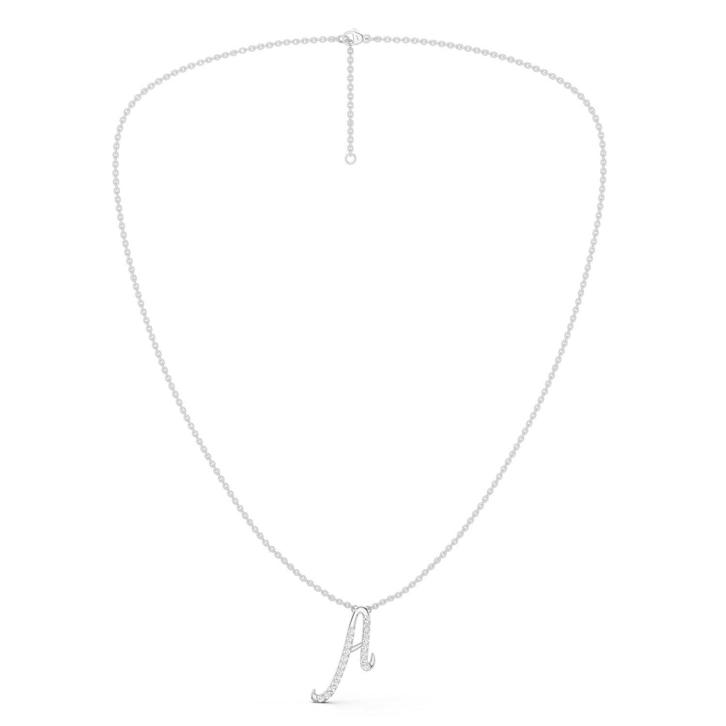 Signature Diamond Alphabet Necklace