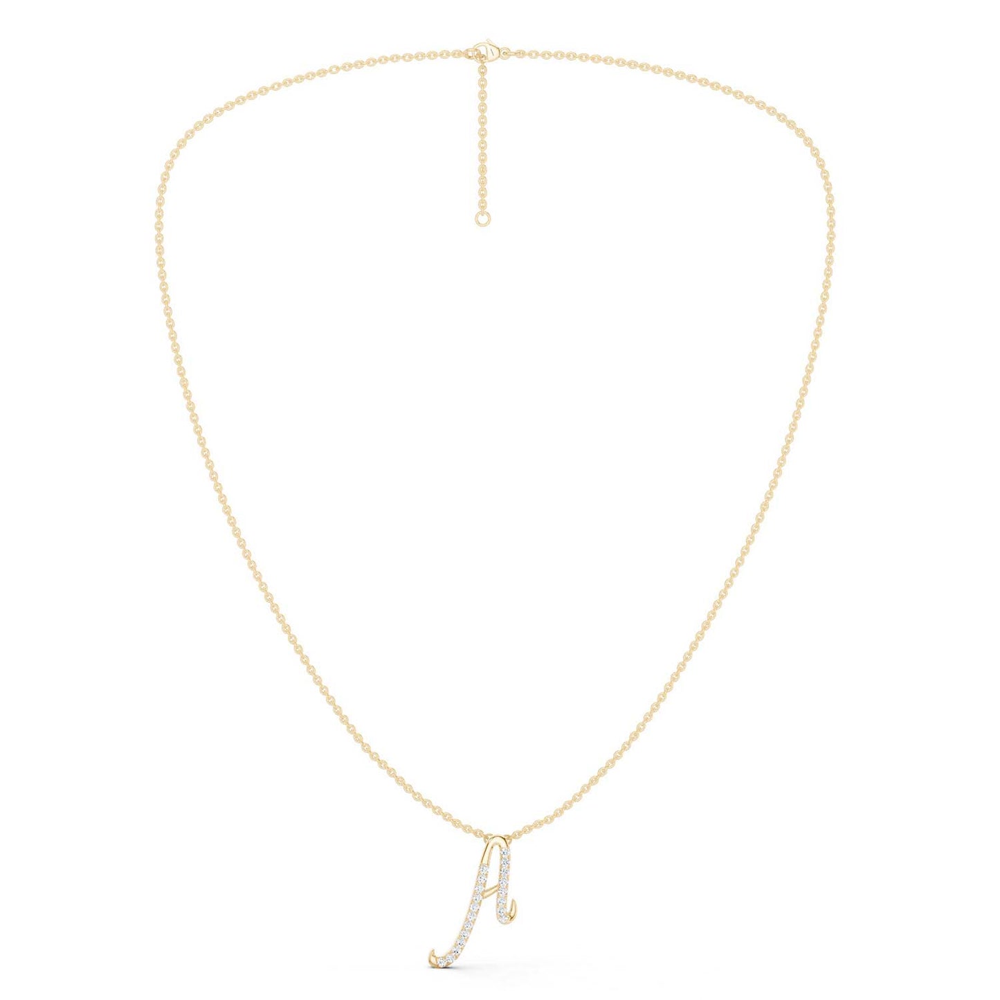 Signature Diamond Alphabet Necklace