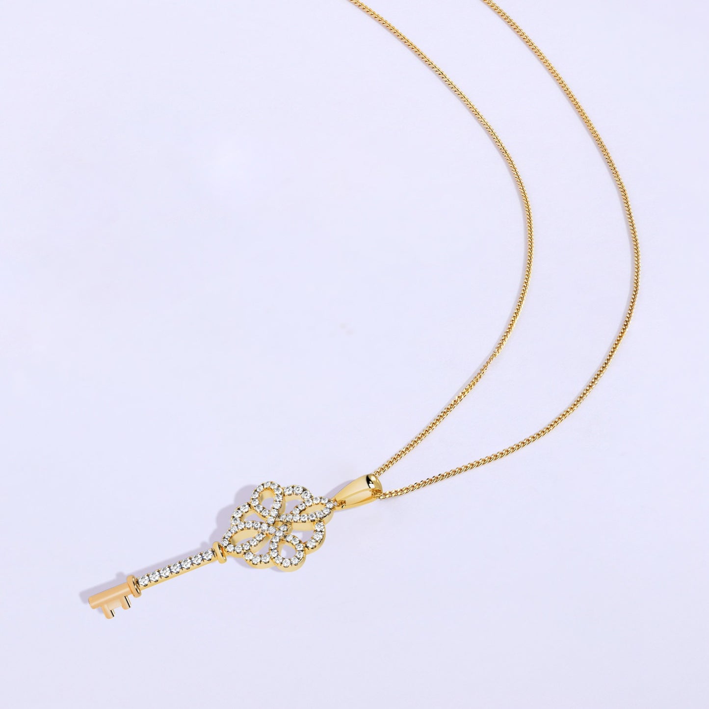 Floral Key Necklace