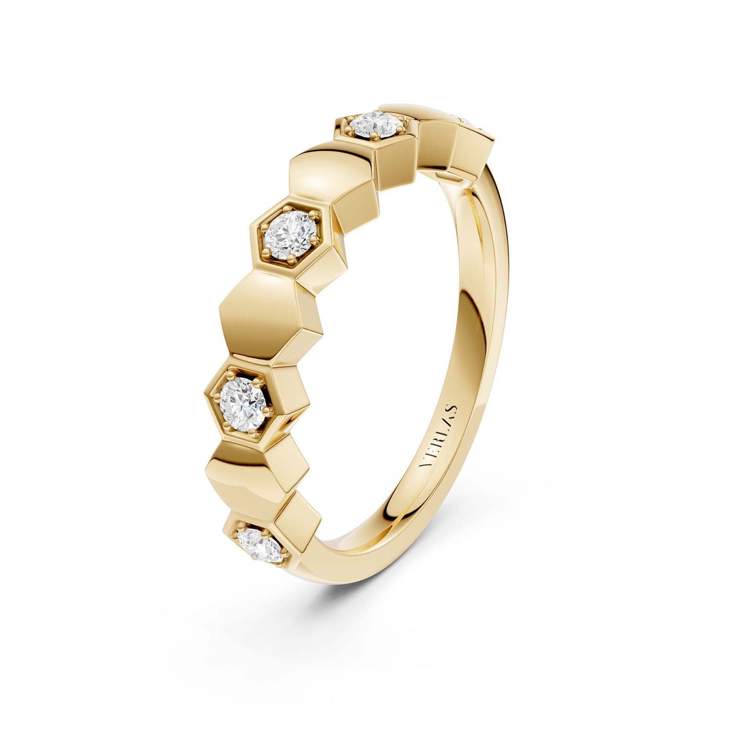 Alternating Diamonds Hexagon Band