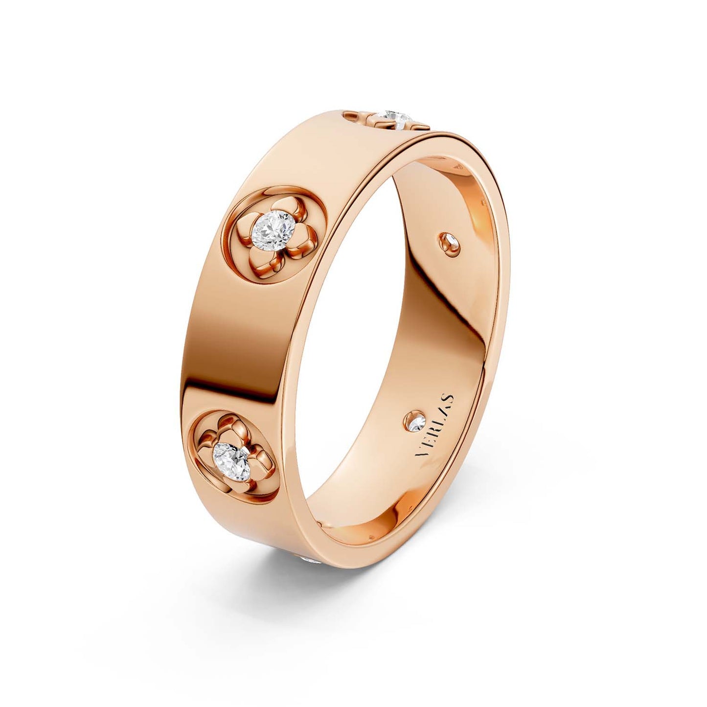 La Fleur 5.10mm 6-Diamonds Round Band