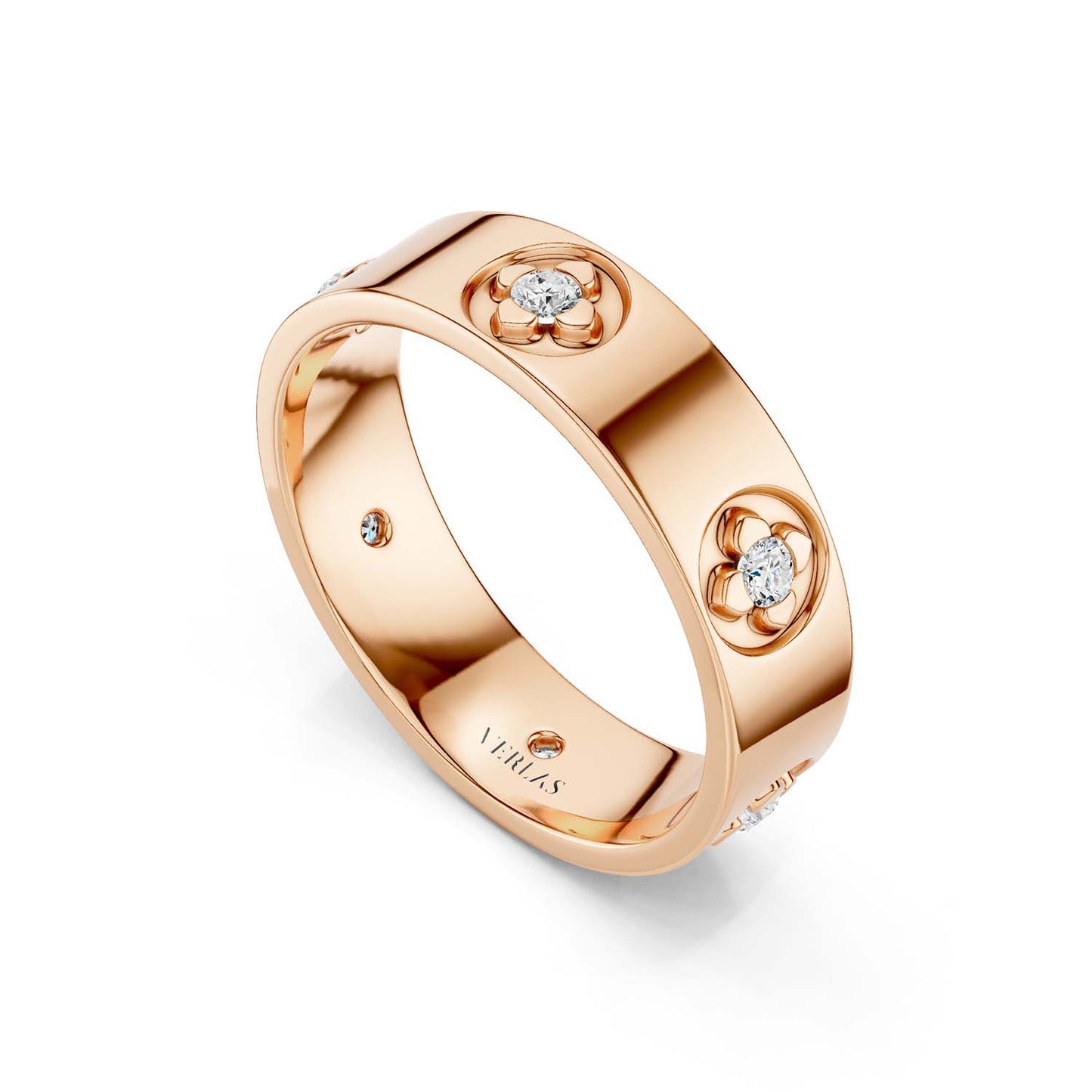 La Fleur 5.10mm 6-Diamonds Round Band