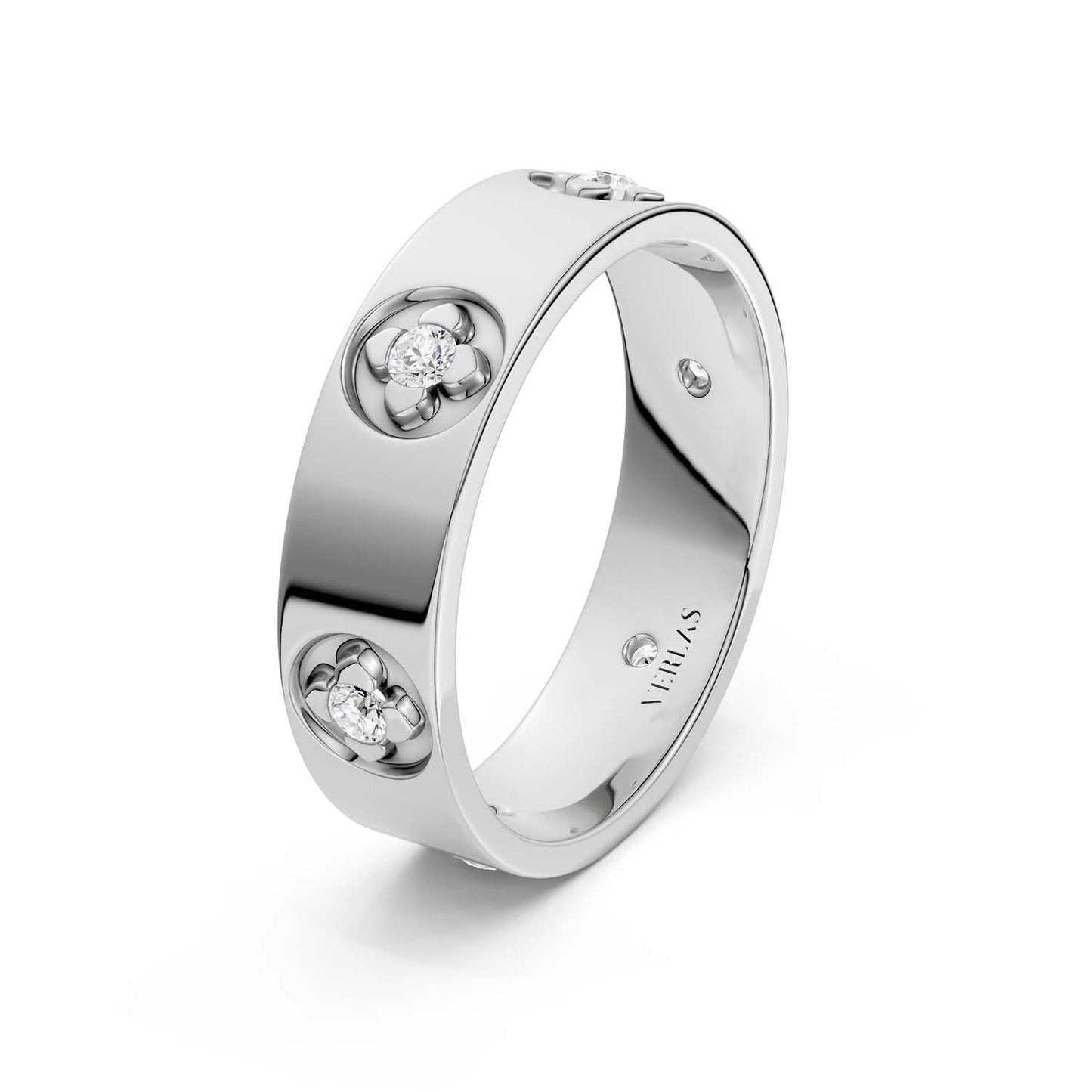 La Fleur 5.10mm 6-Diamonds Round Band