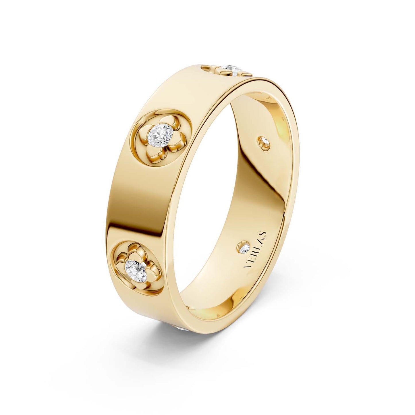 La Fleur 5.10mm 6-Diamonds Round Band