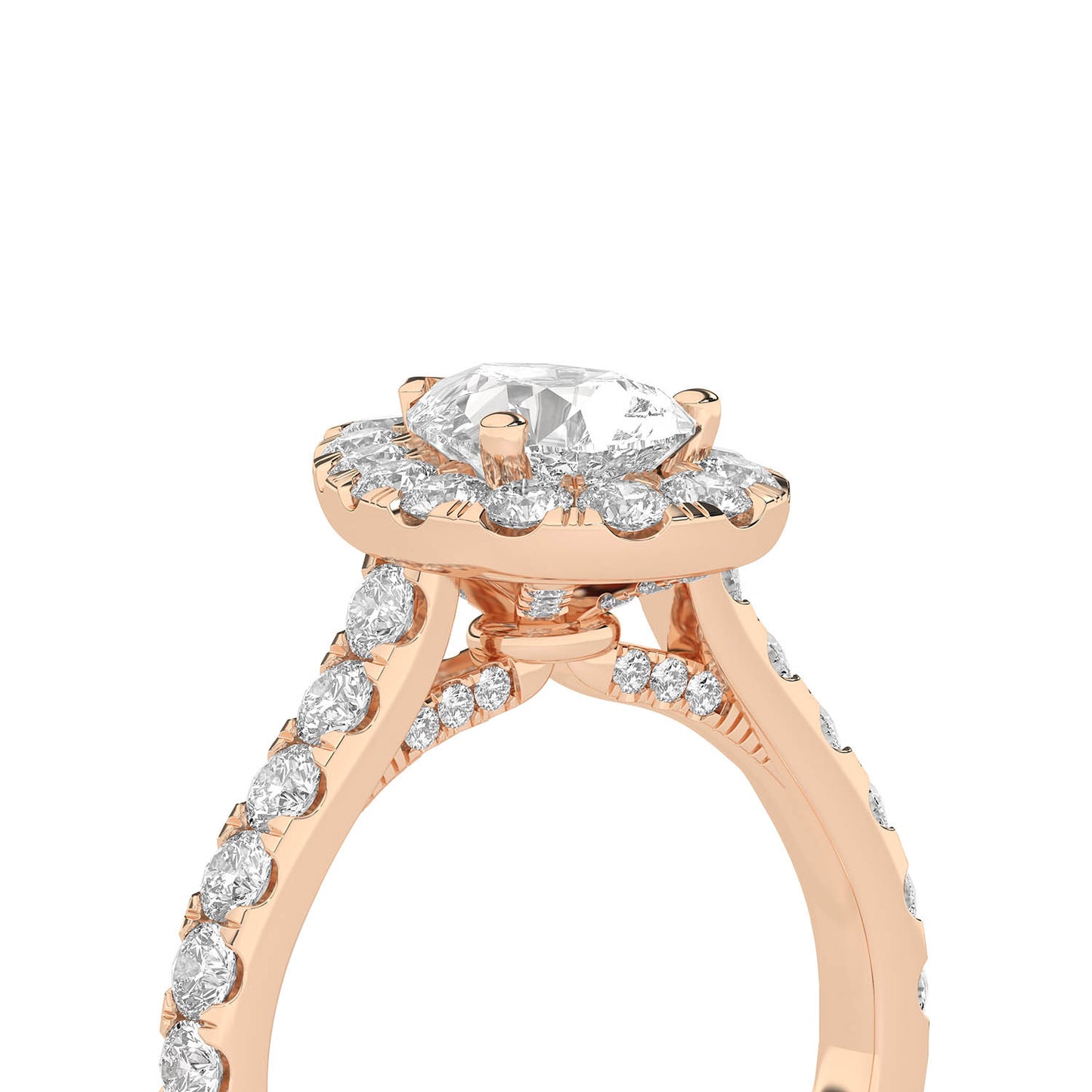 Signature Dewdrop Halo Ring