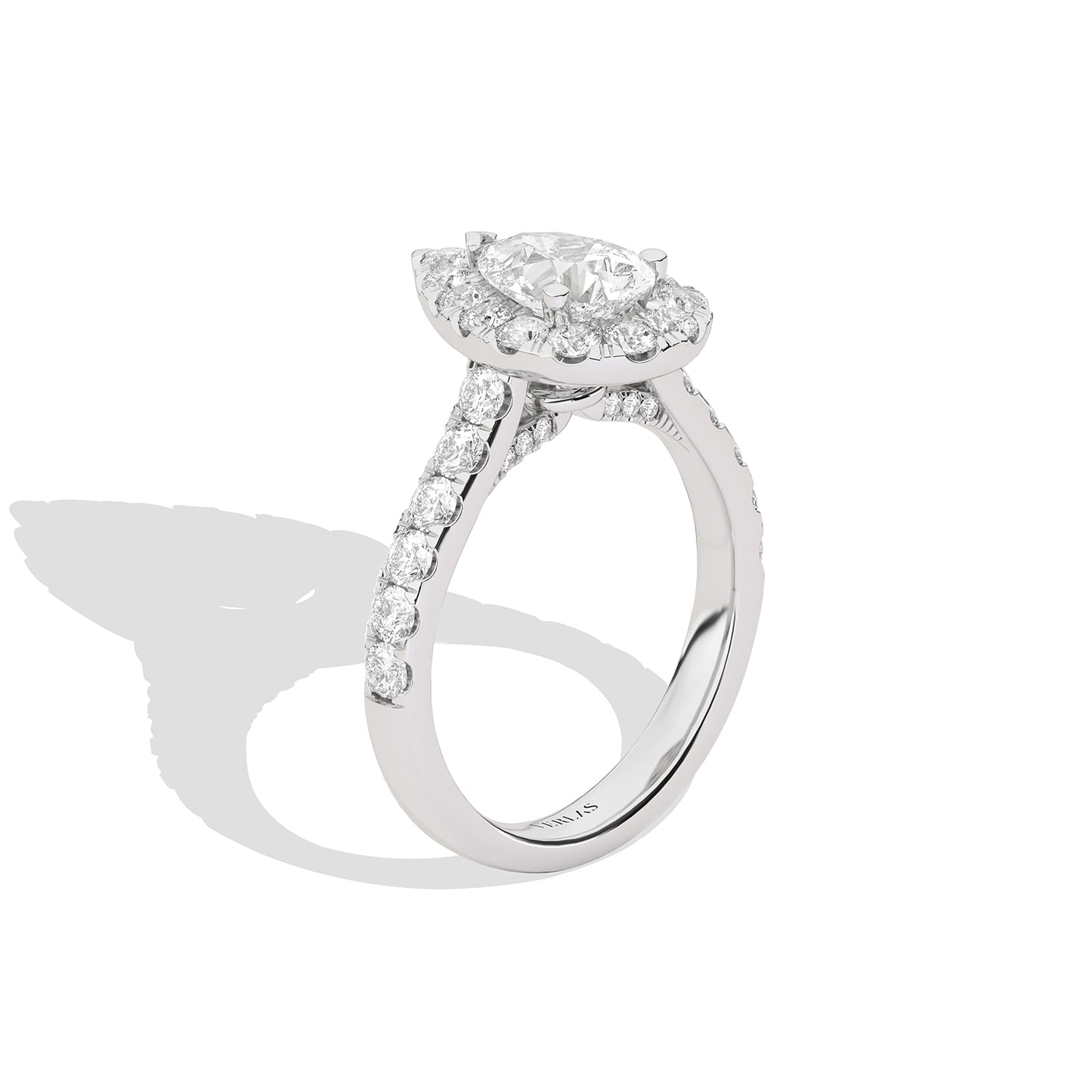 Signature Dewdrop Halo Ring