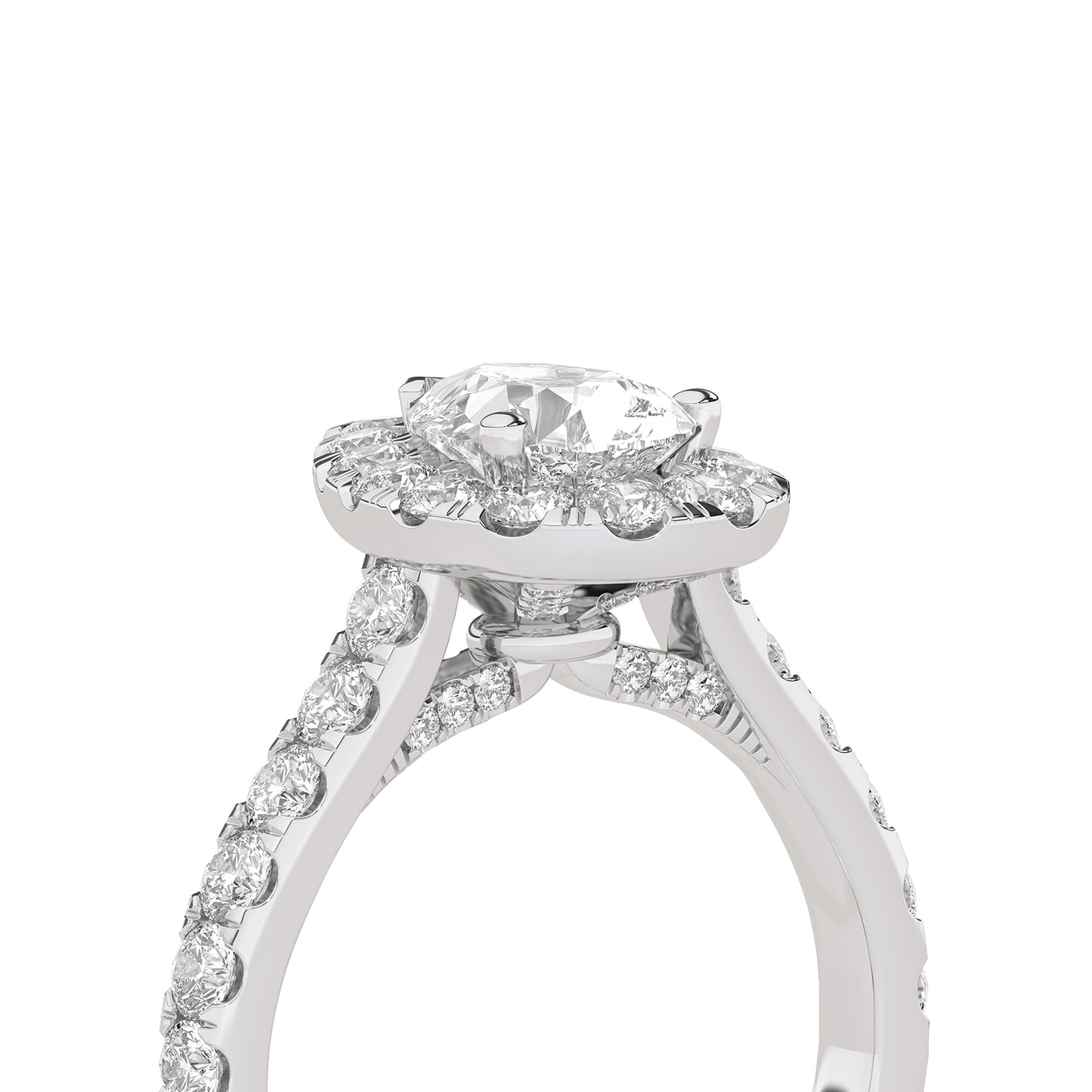 Signature Dewdrop Halo Ring