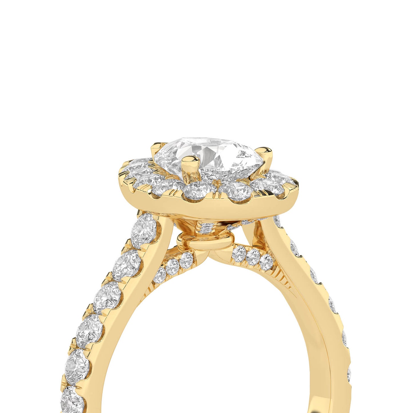 Signature Dewdrop Halo Ring