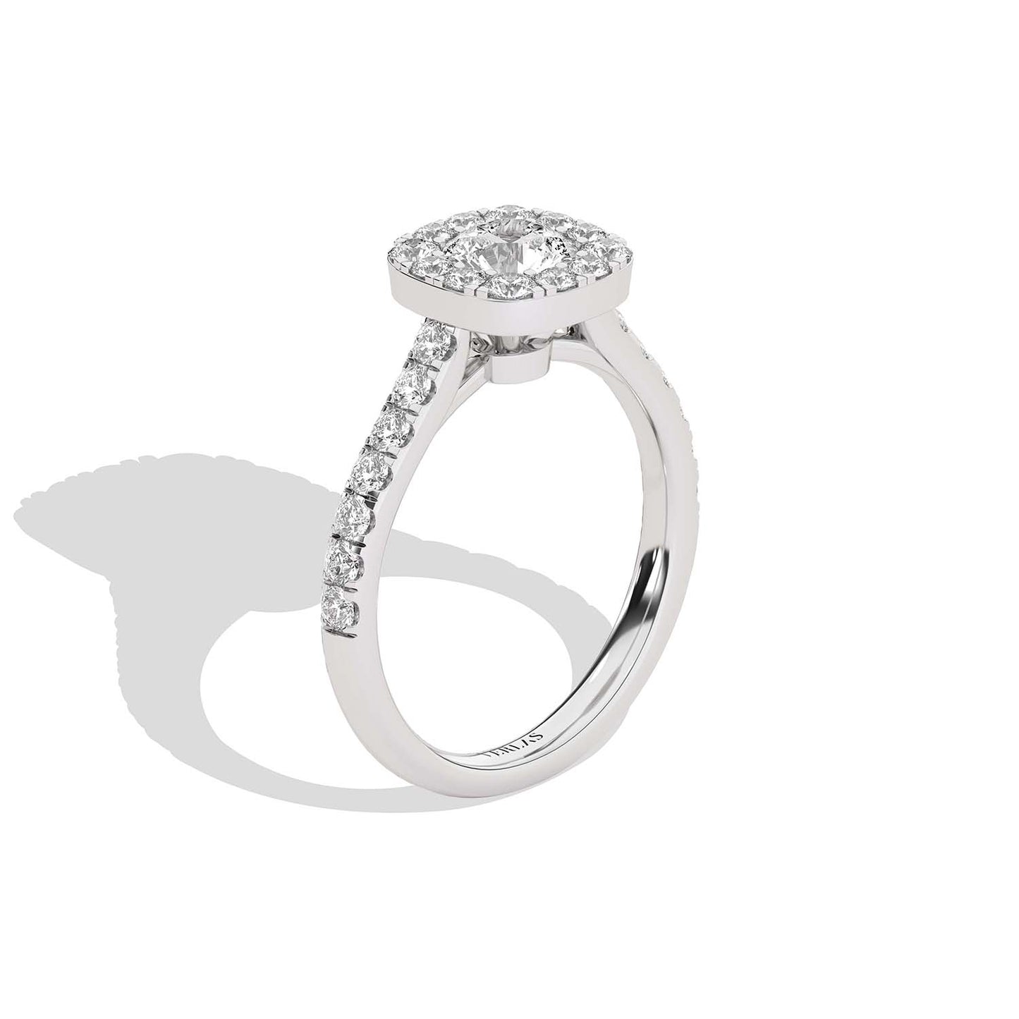 Signature Iconic Round-Princess Halo Ring