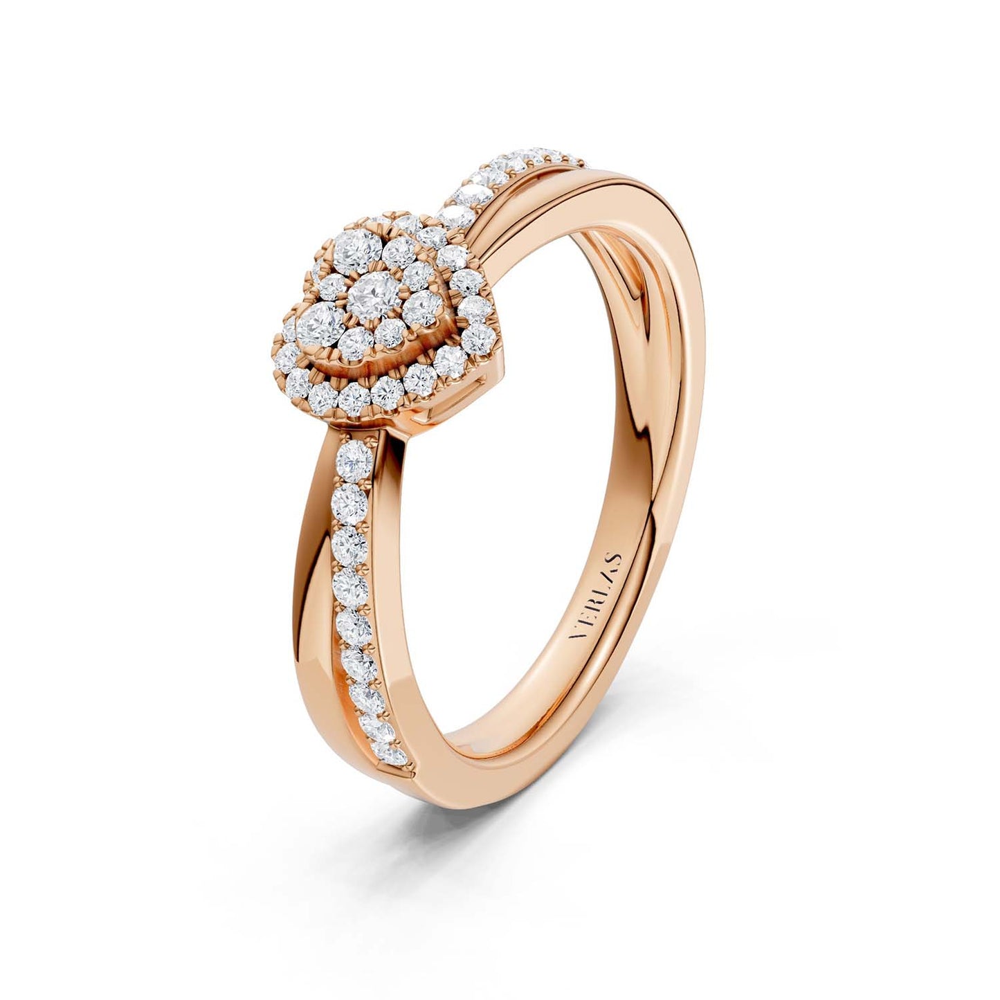 My Crossover Heart Halo Ring