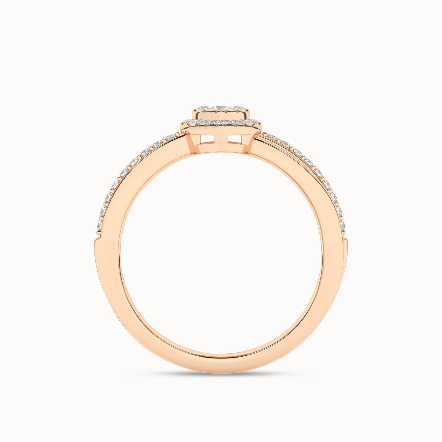 My Crossover Heart Halo Ring