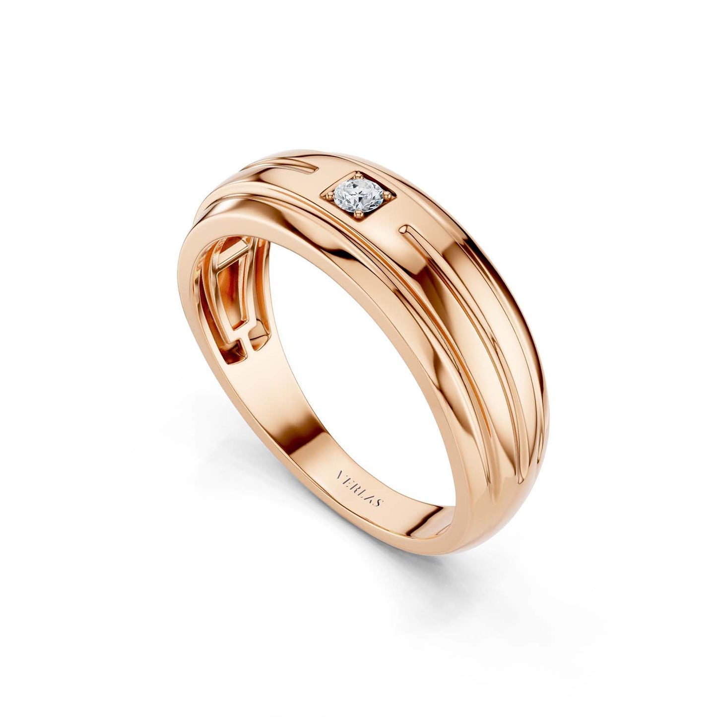 1-Stationed Round Diamond Band