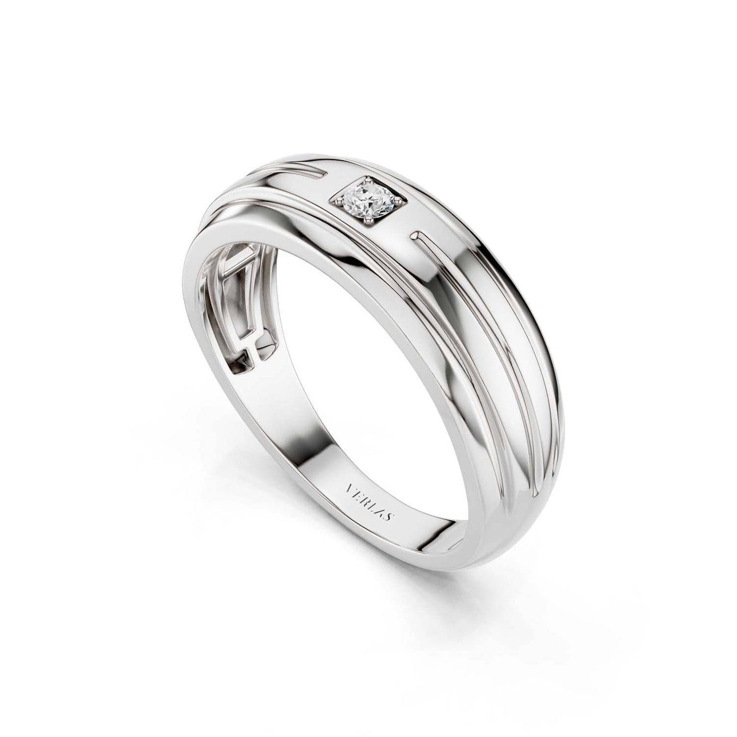 1-Stationed Round Diamond Band