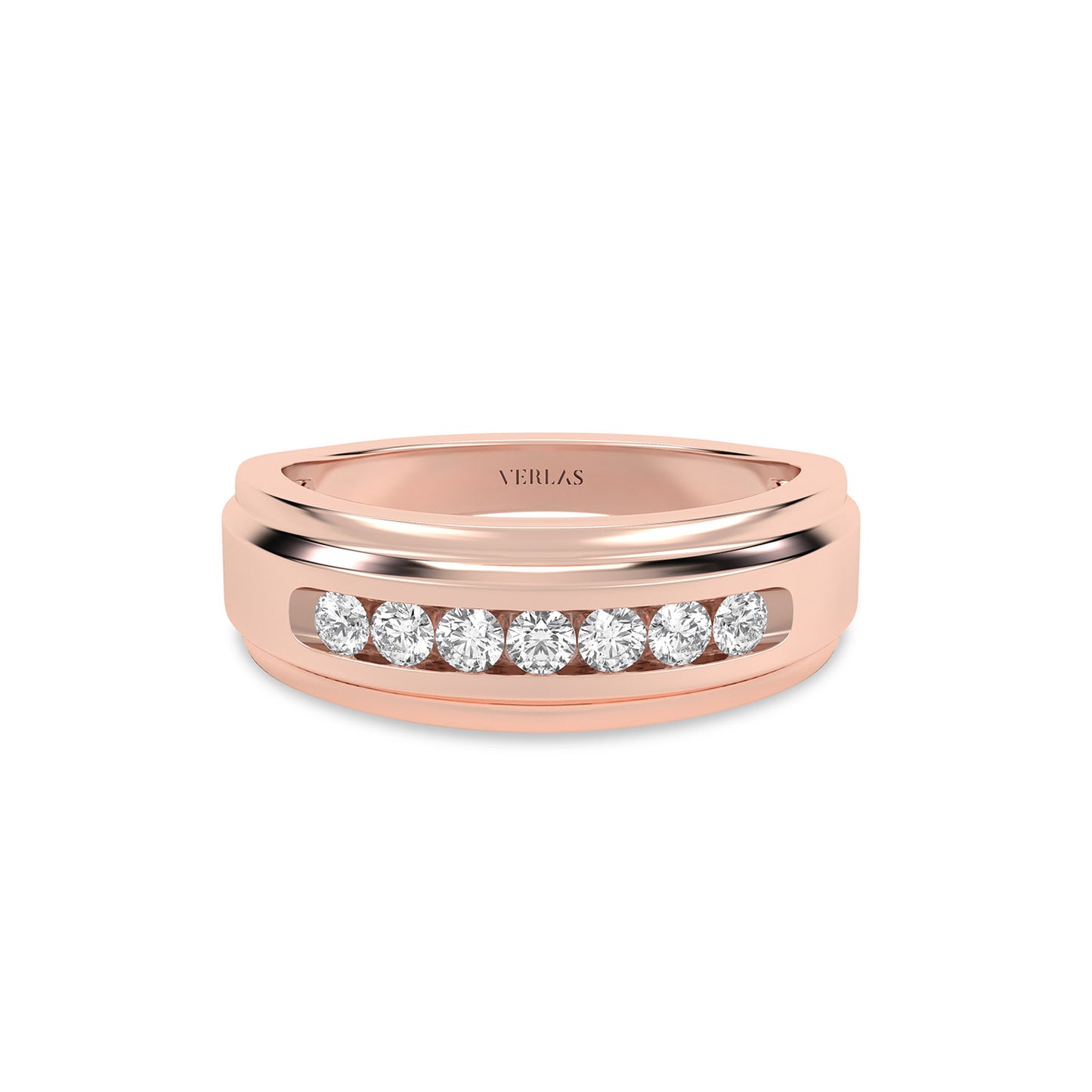 1-Trail Nick-Set Round Diamonds 7.40mm Band