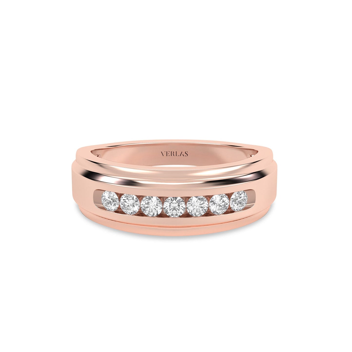 1-Trail Nick-Set Round Diamonds 7.40mm Band
