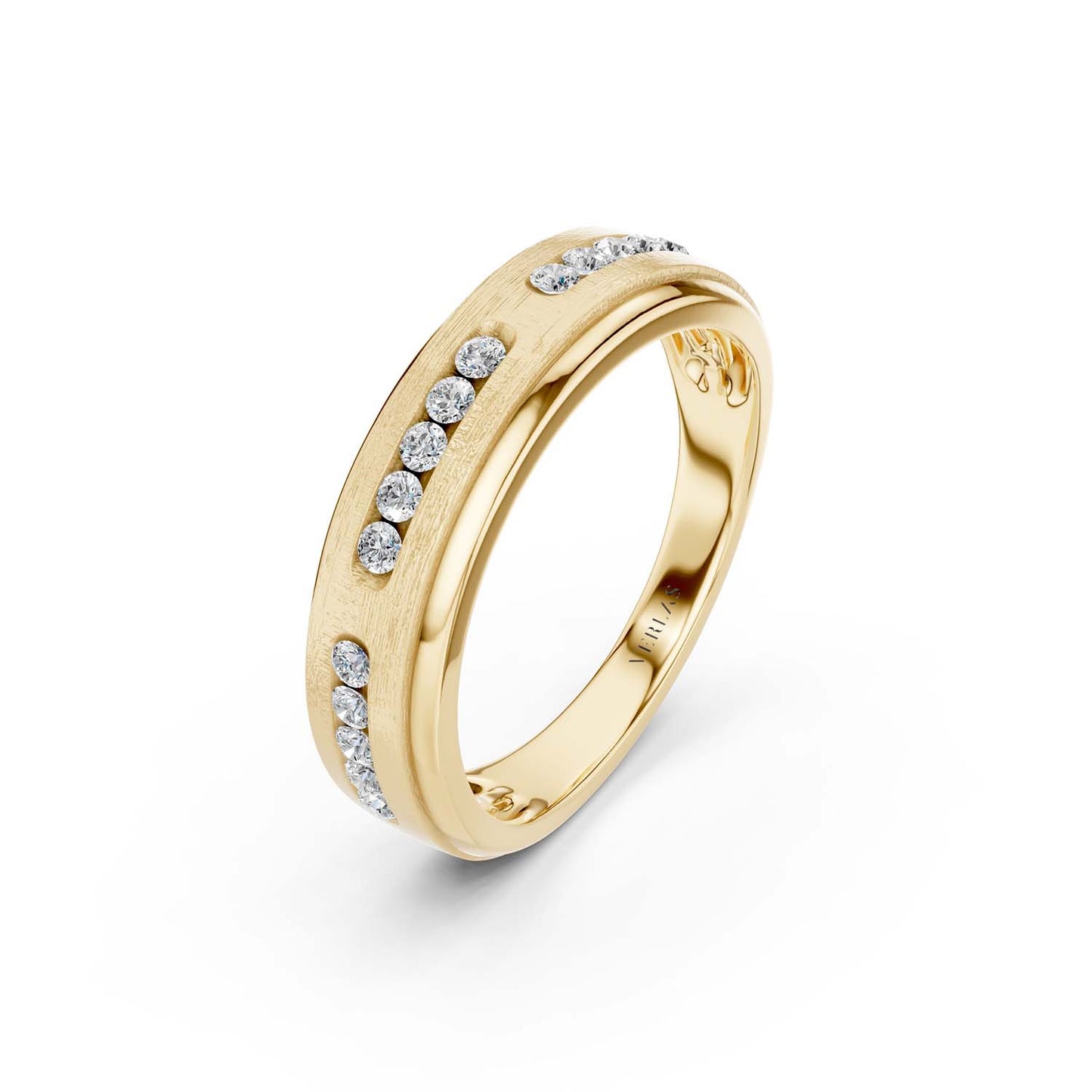 6mm 3-Trail Round Diamonds Nick-Set Band