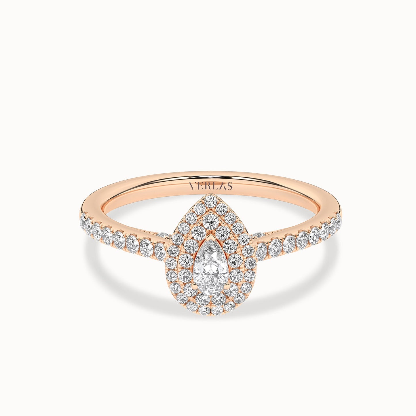 Signature Dewdrop Double halo Ring