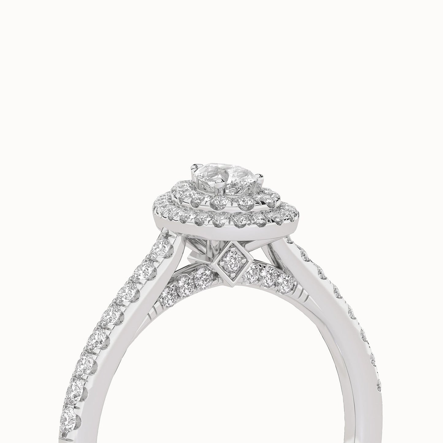 Signature Dewdrop Double halo Ring_Product Angle_1/2-5