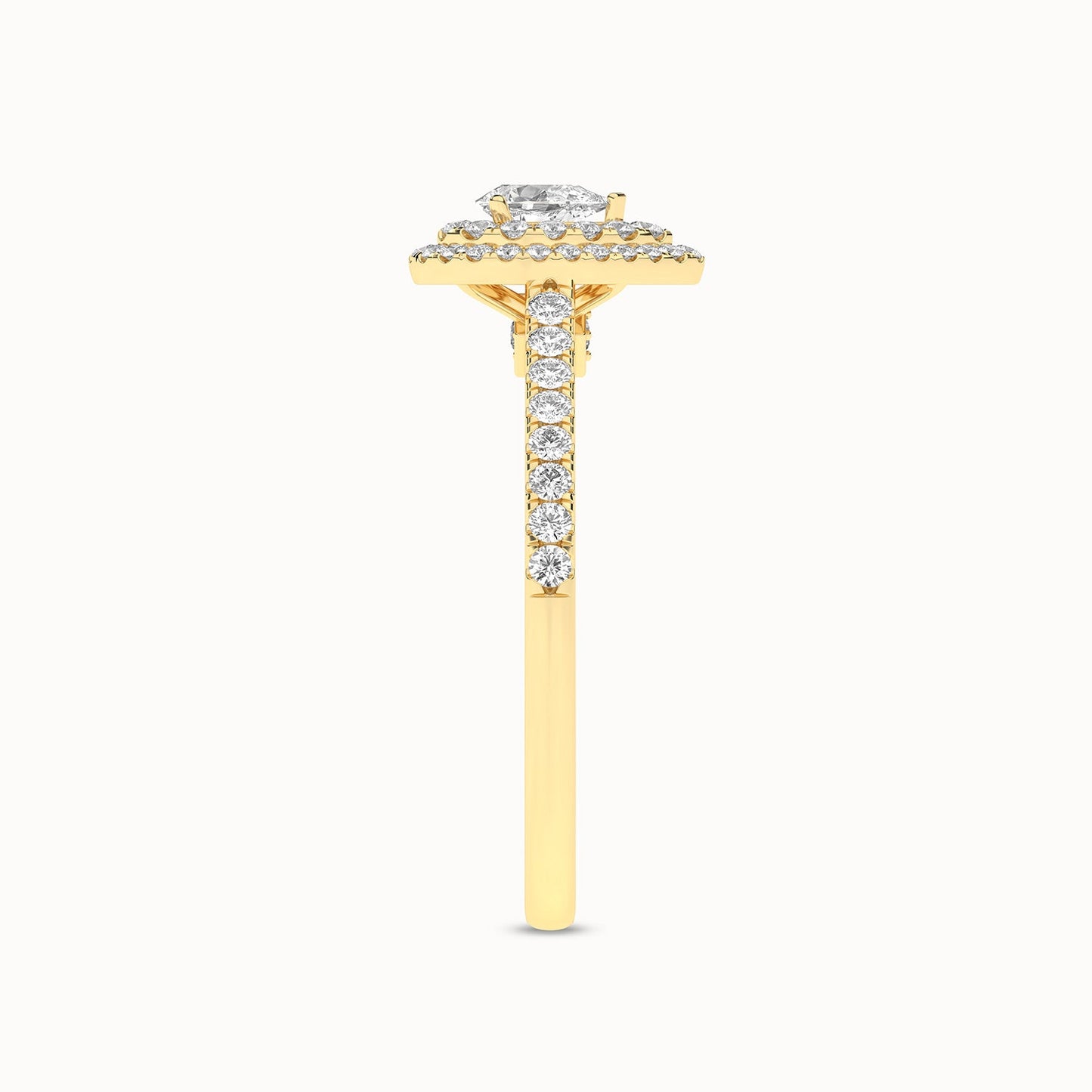 Signature Dewdrop Double halo Ring