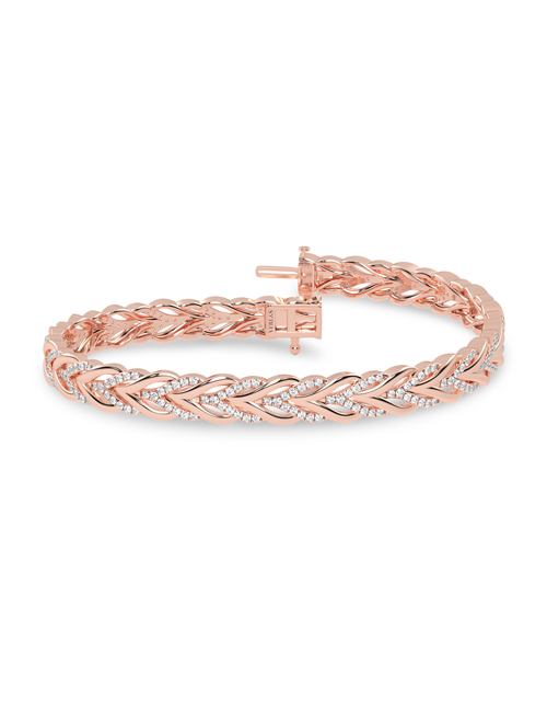 Woven Hearts Bracelet rose gold
