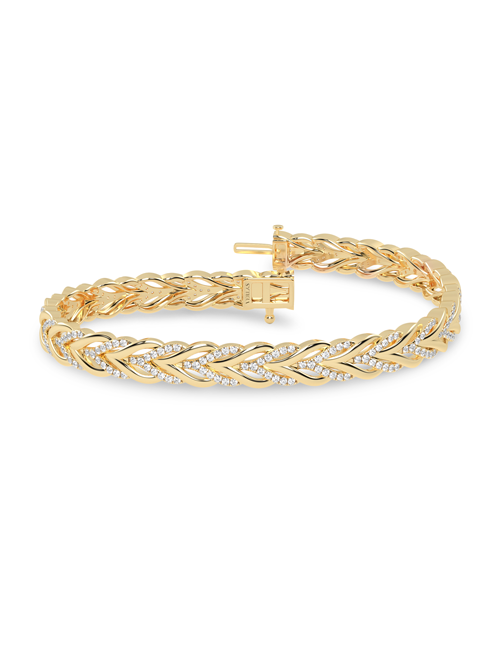 Woven Hearts Bracelet yellow gold