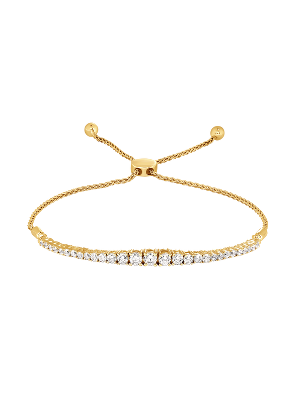 Graduated Round Bolo Bracelet yellow gold