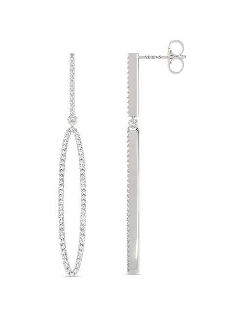 Silhouette Iconic Danglers white gold