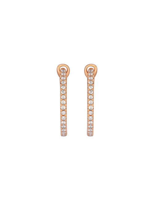 Forever Oval Hoops rose gold