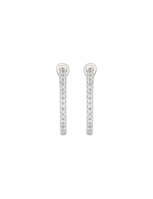 Forever Oval Hoops white gold