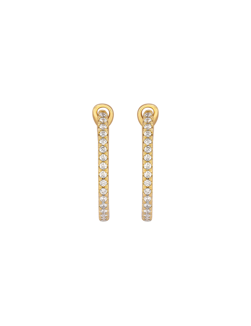 Forever Oval Hoops yellow gold