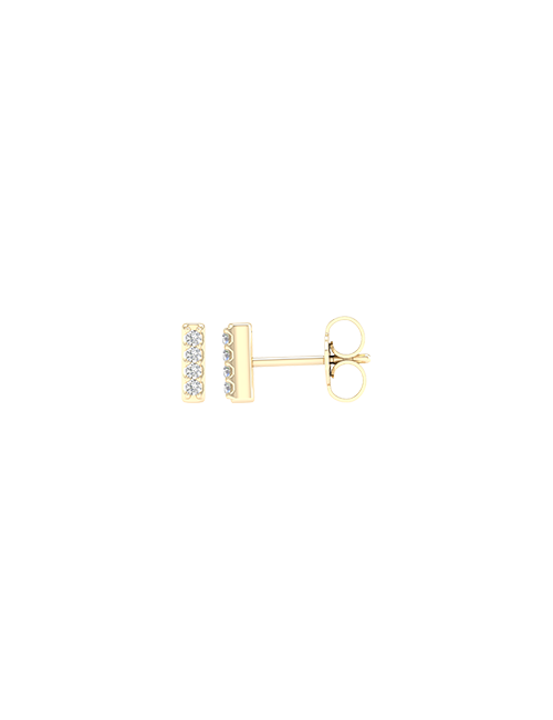 Petite Bar Studs yellow gold