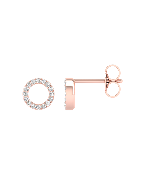Mini-Round Silhouette Studs rose gold