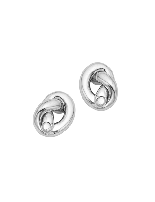 Love Knot Stud Earrings white gold