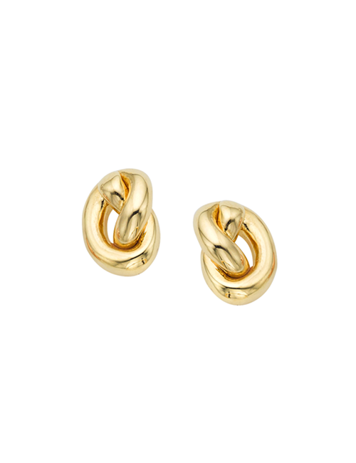 Love Knot Stud Earrings yellow gold