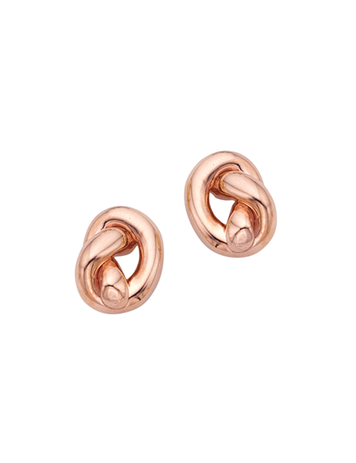 Love Knot Stud Earrings rose gold