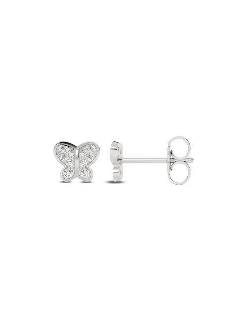 Butterfly Diamond Glistening Studs white gold