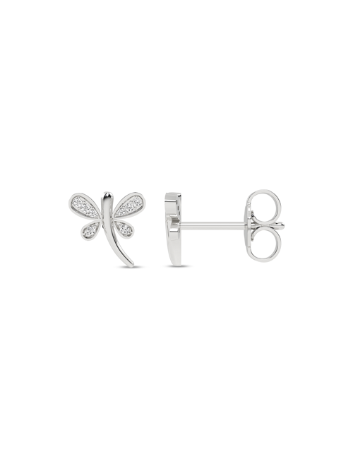 Butterfly Diamond Flutter Studs white gold