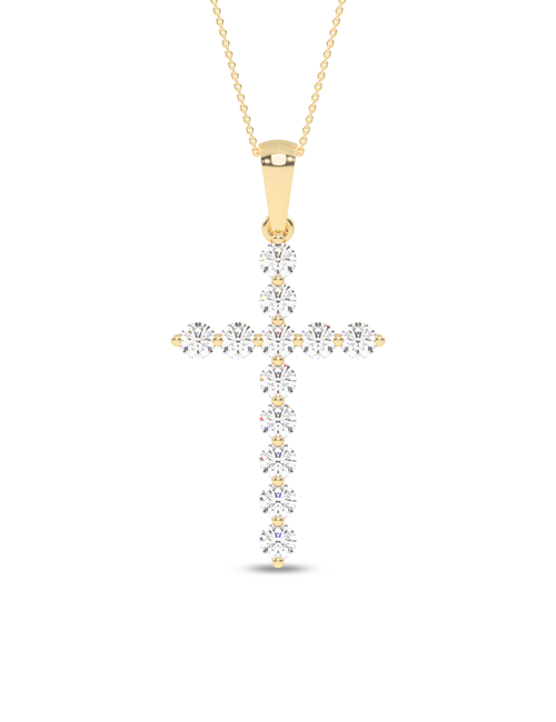 Forever Cross Necklace yellow gold