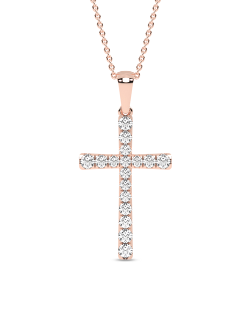 Signature Cross Necklace rose gold