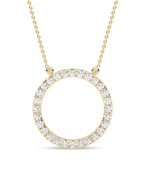 Circular Silhouette Necklace yellow gold
