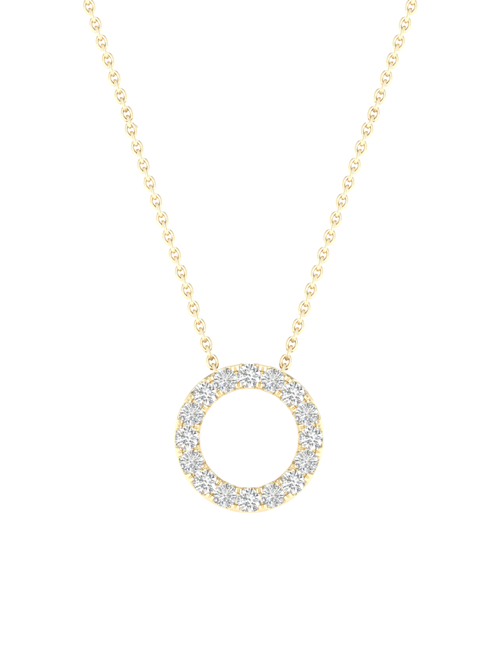 Mini-Round Silhouette Necklace yellow gold