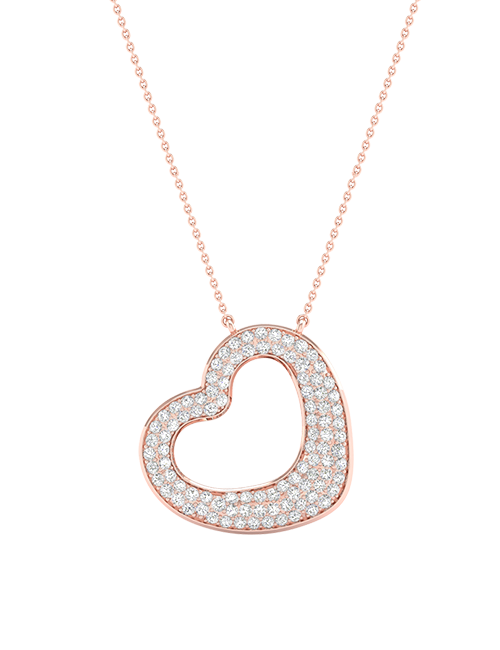 Thoughtful Heart Necklace rose gold